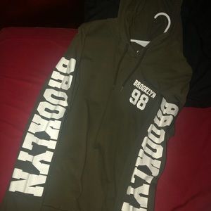 Brooklyn long sleeve shirt w/ hoodie.